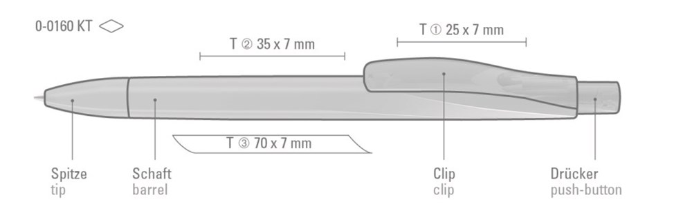 DROP K transparent, dunkelblau