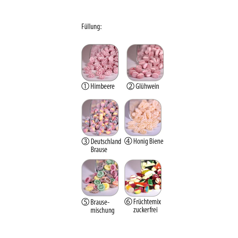 Runddose 99 120 g  ,  Inhalt:  Bonbon Honigbiene