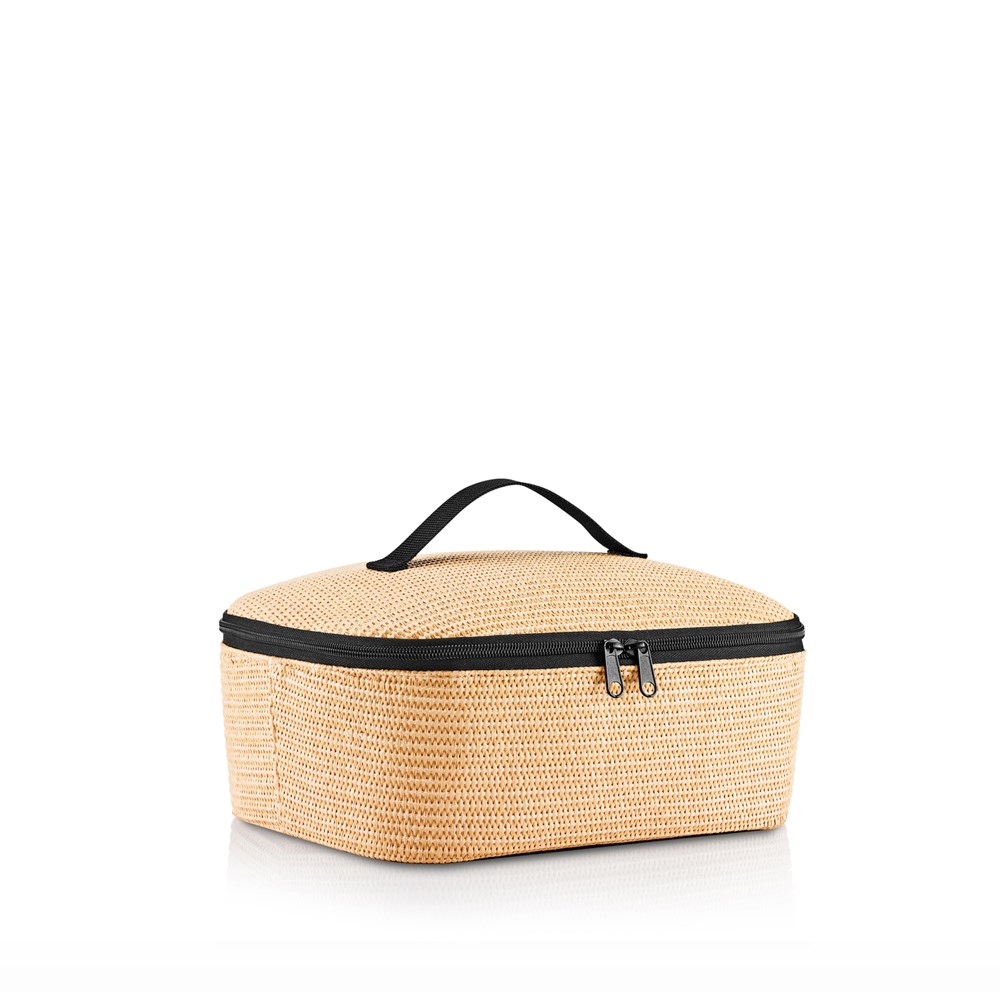 coolerbag M pocket raffia black