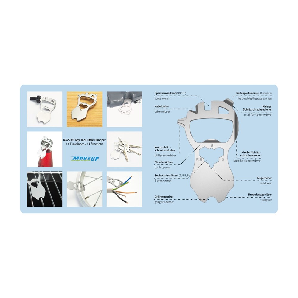 ROMINOX® Key Tool // Little Shopper - 14 functions (Männchen)