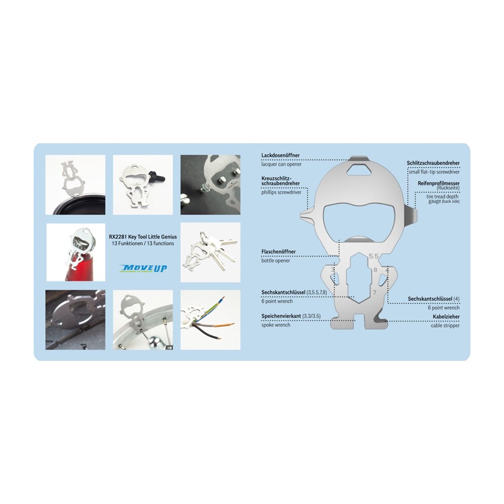 ROMINOX® Key Tool // Little Genius - 13 Funktionen (Arbeiter)