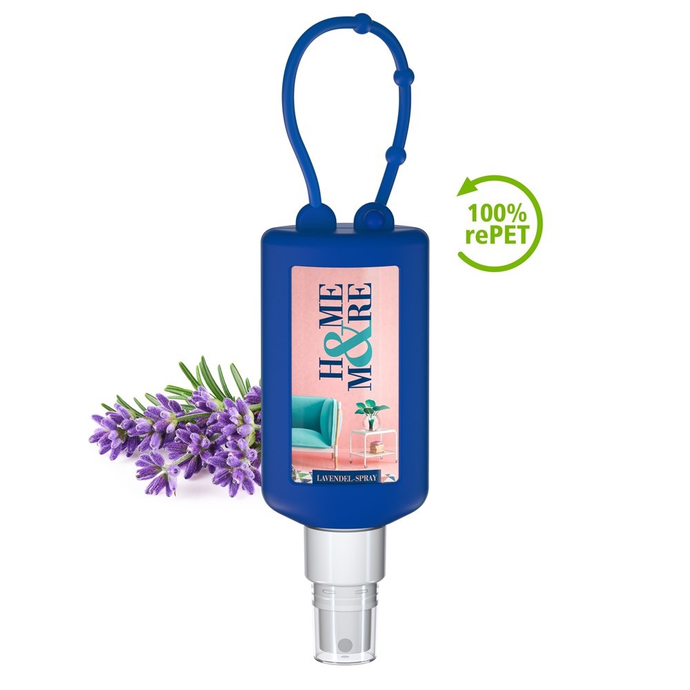 Lavendel-Spray, 50 ml Bumper blau, Body Label (R-PET)