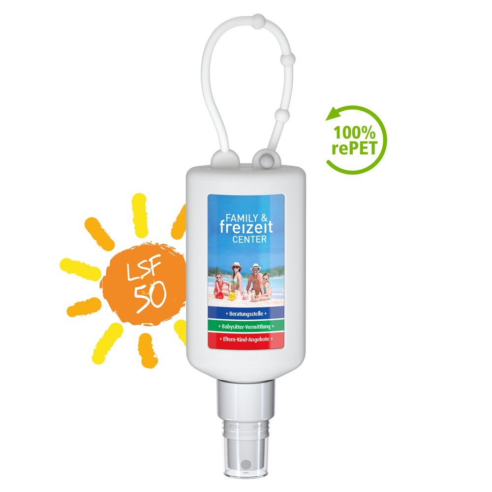 Sonnenschutzspray (LSF50), 50 ml Bumper frost, Body Label (R-PET)