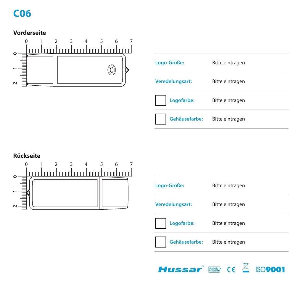 USB-Stick C06 USB 2.0 Flash Disk  32 GB BlauBlauUSB 2.0 Flash Disk 32 GB