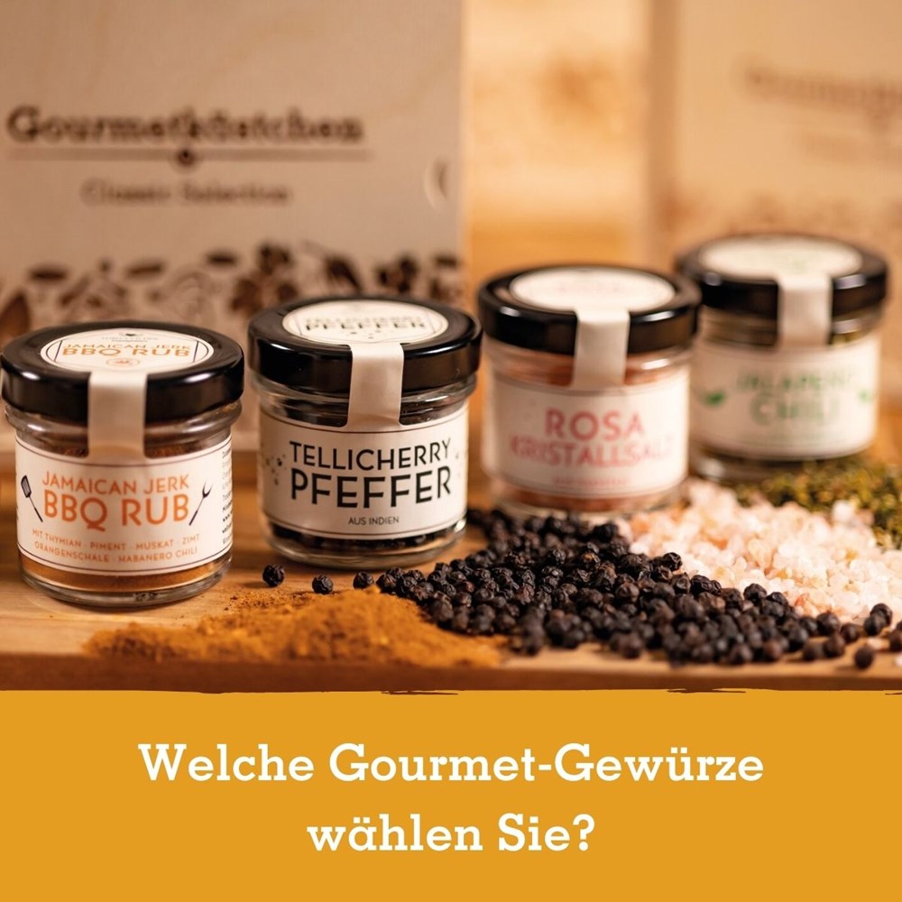 3 Gourmet Gewürze im Geschenkkarton