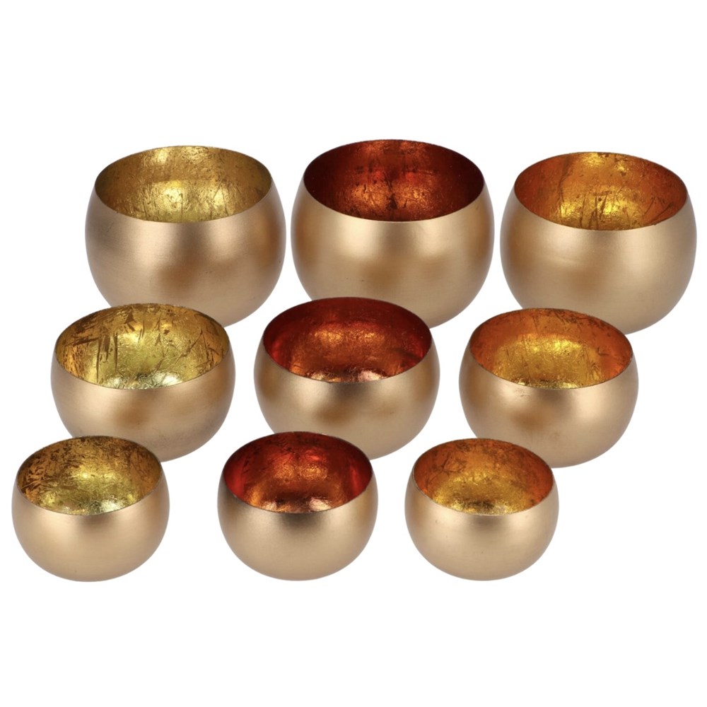 Stilvolles Windlichtset "Marrakesch GOLD" aus Metall