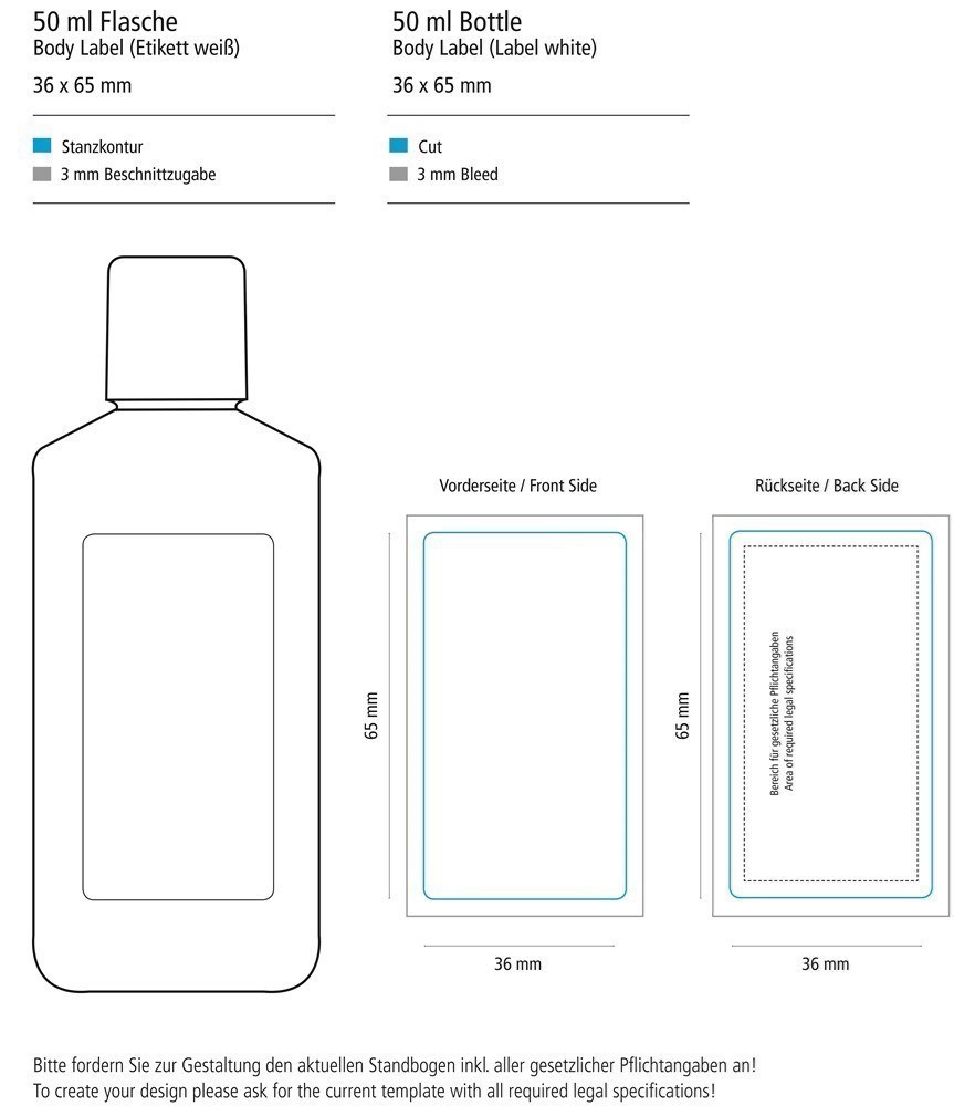 Sonnenmilch LSF 30 (sens.), 50 ml, Body Label (R-PET)