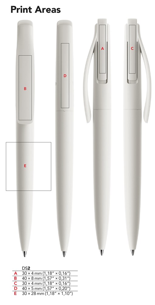 Prodir DS2PTC Transparent mit verchromter MetallspitzeKlar transparent