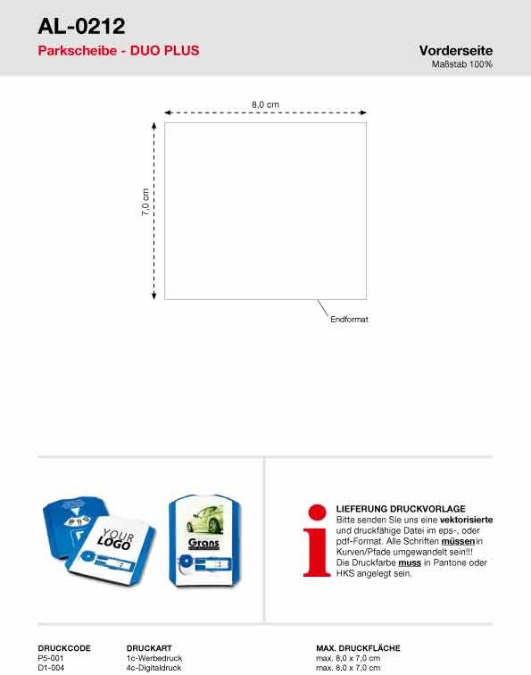 Parkscheibe Duo Plus mit Reifenprofilmesser