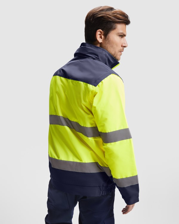 AV PARKA EPSYLON S/M NAVYBLAU/FLUOR GELB