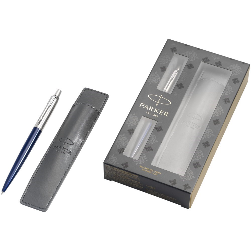 Parker Jotter in Königsblau als Geschenkset mit Stift und Hülle