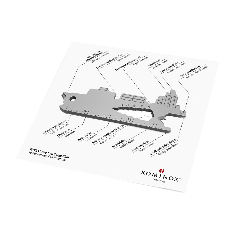 ROMINOX® Key Tool // Cargo Ship - 19 functions (Containerschiff)