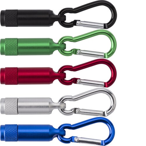 Mini-Taschenlampe aus Aluminium mit Karabiner Tracy