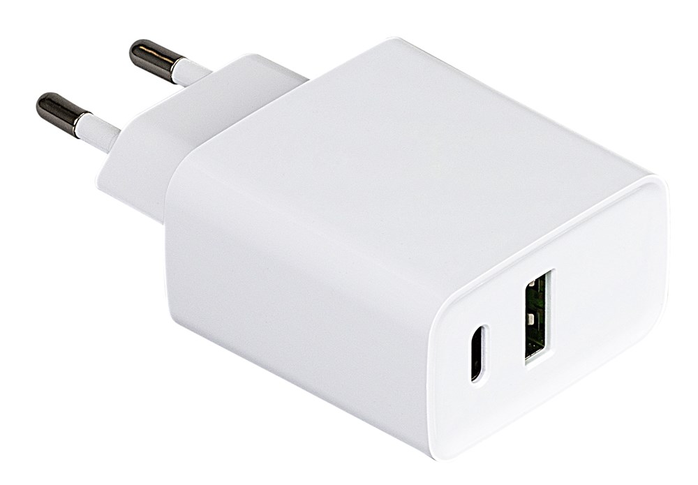 Ladegerät mit 20W Power Delivery und Quick Charge für USB-A und USB-C