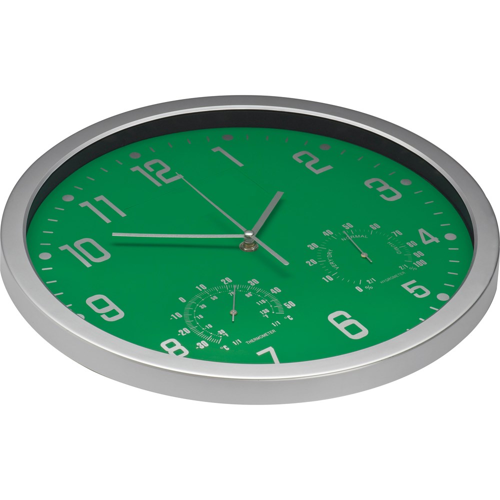 Wanduhr mit Hygro - und Thermometer