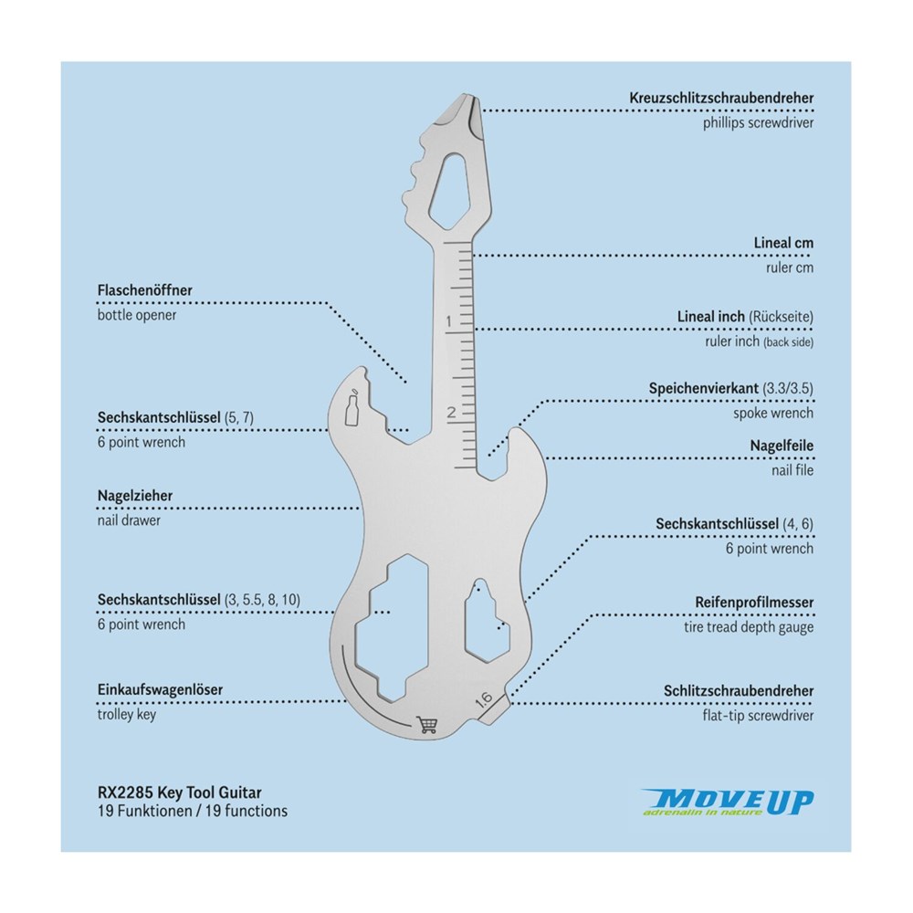 ROMINOX® Key Tool // Guitar - 19 functions (Gitarre)