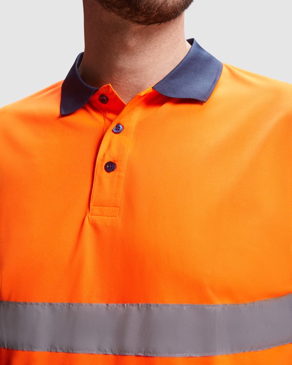 AV POLARIS POLO SHIRT S/XXL LEAD/FLUOR YELLOW