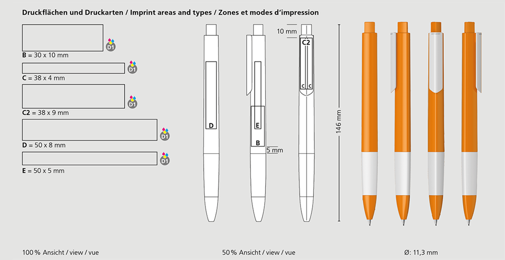 Klio-Eterna - Tecto high gloss pencil - Feinminen-Druckbleistiftdunkelgrün