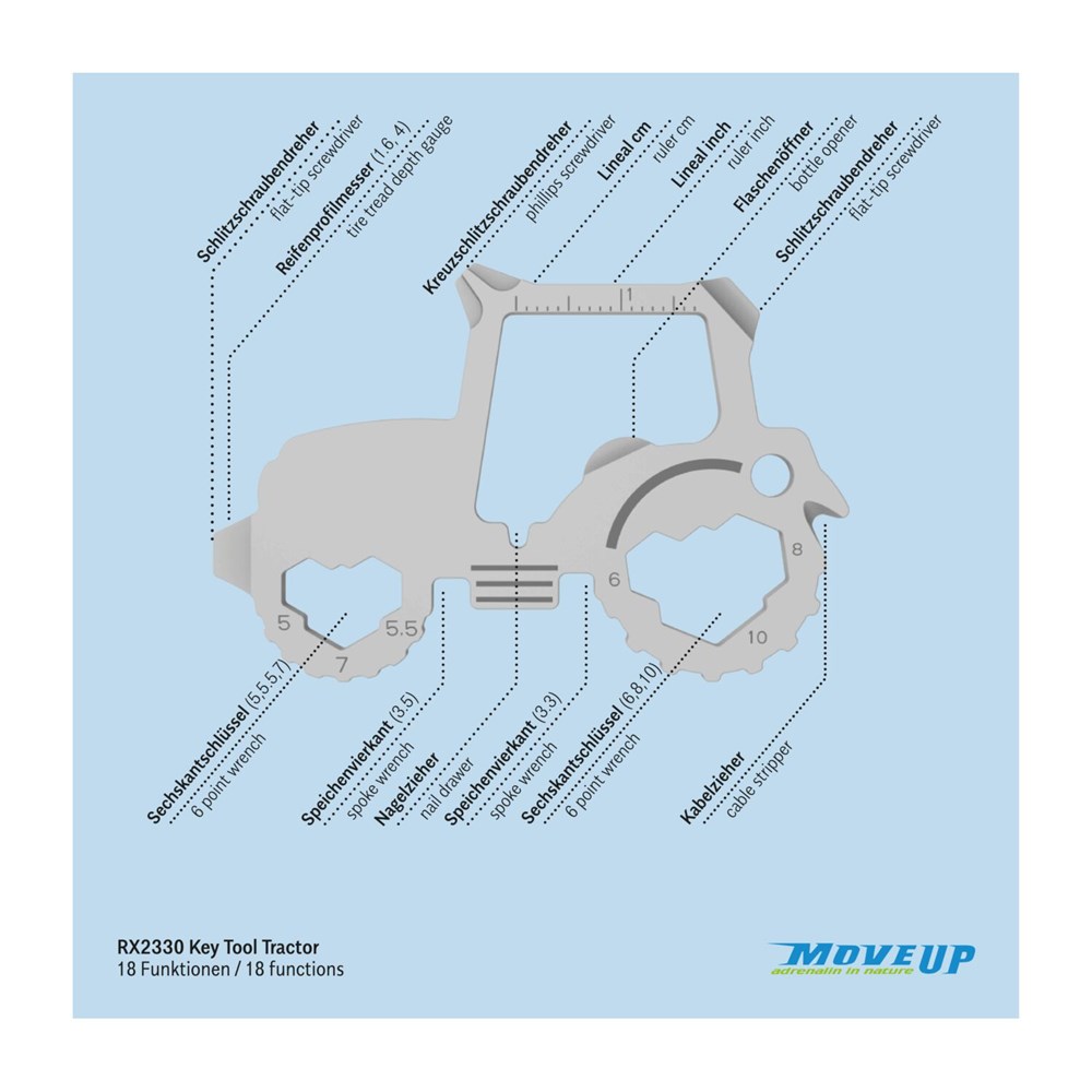 ROMINOX® Key Tool // Tractor - 18 functions (Traktor)