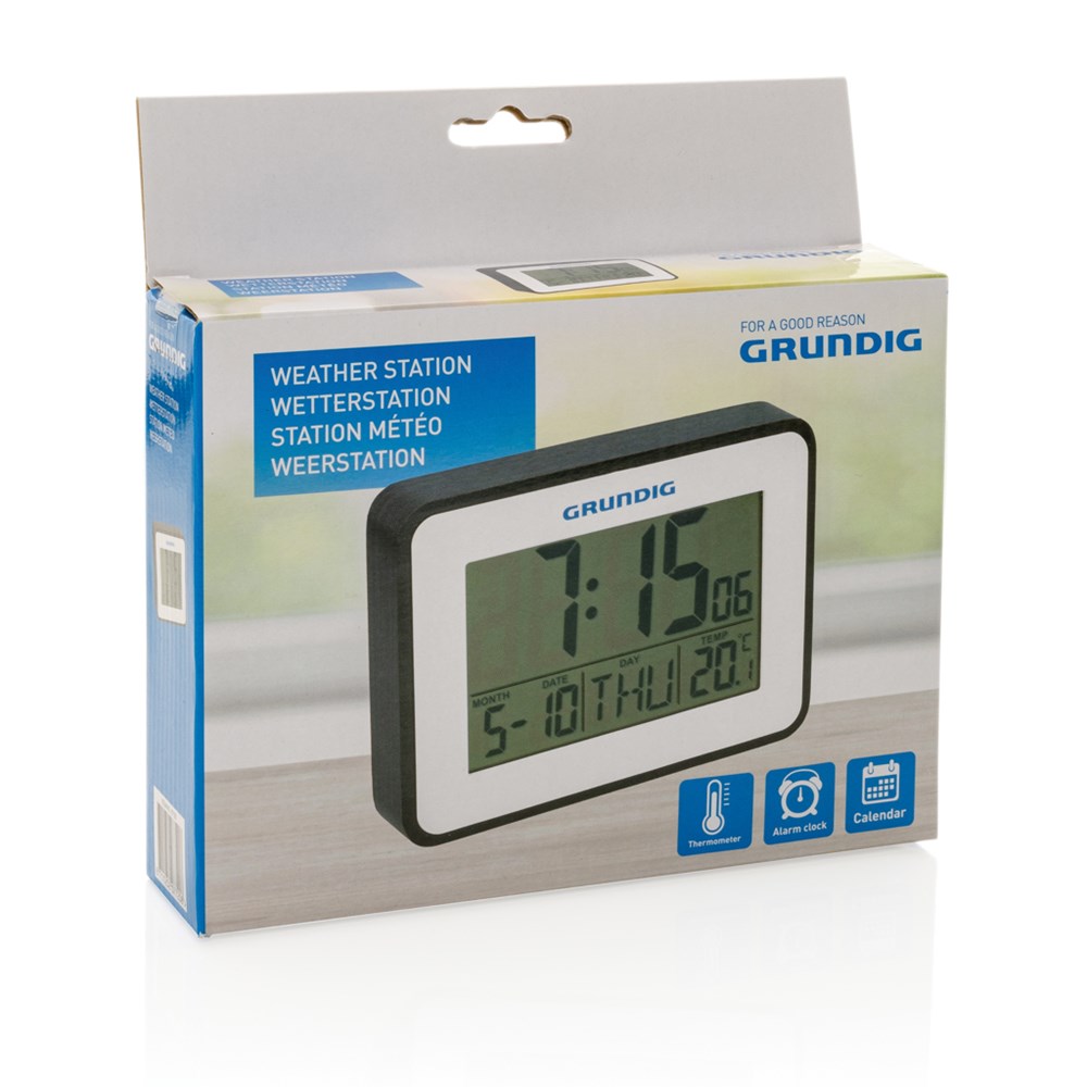 Grundig Thermometer, Wecker und Kalender