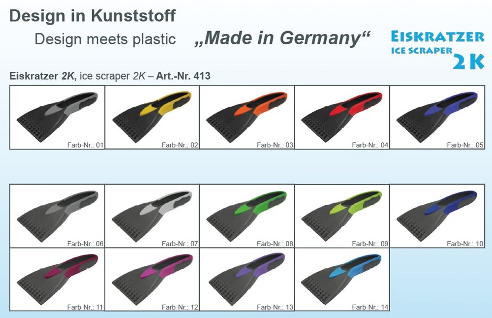 Design-Eiskratzer 2K in Schwarz-Gelb M