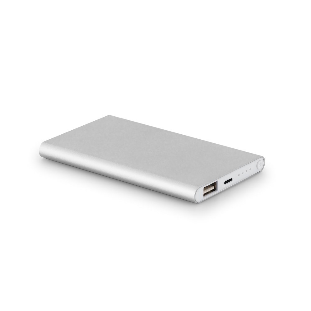 MARCET. Tragbare Powerbank aus Aluminium mit 4'000 mAh Kapazität