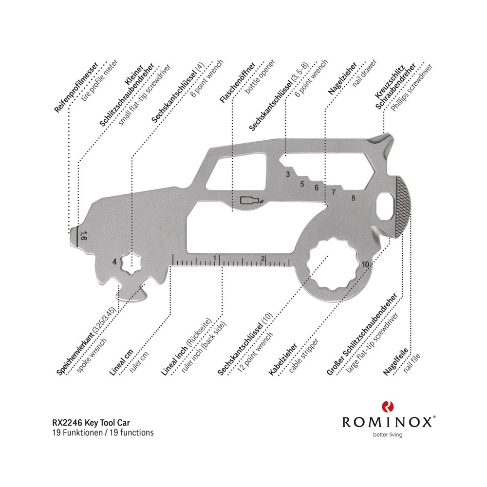 ROMINOX® Key Tool // SUV - 19 features (Auto)