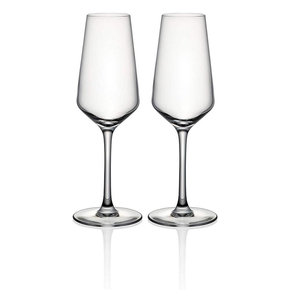 Set aus zwei Champagnergläsern "Cristal d'Arques"