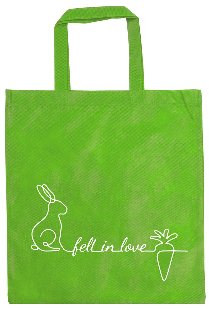 N-W Motivtasche Hase liebt Karotte 28x32