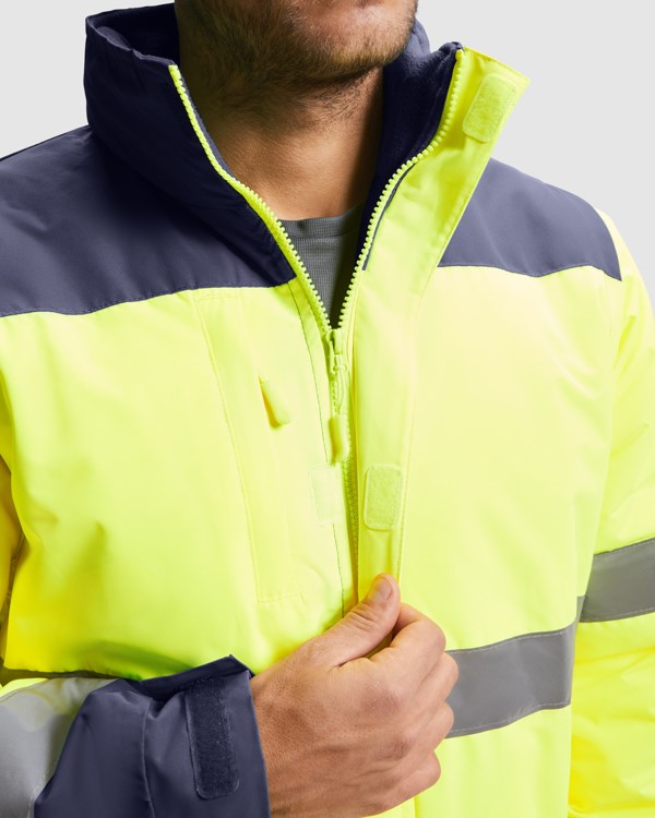 AV PARKA EPSYLON S/M NAVYBLAU/FLUOR GELB