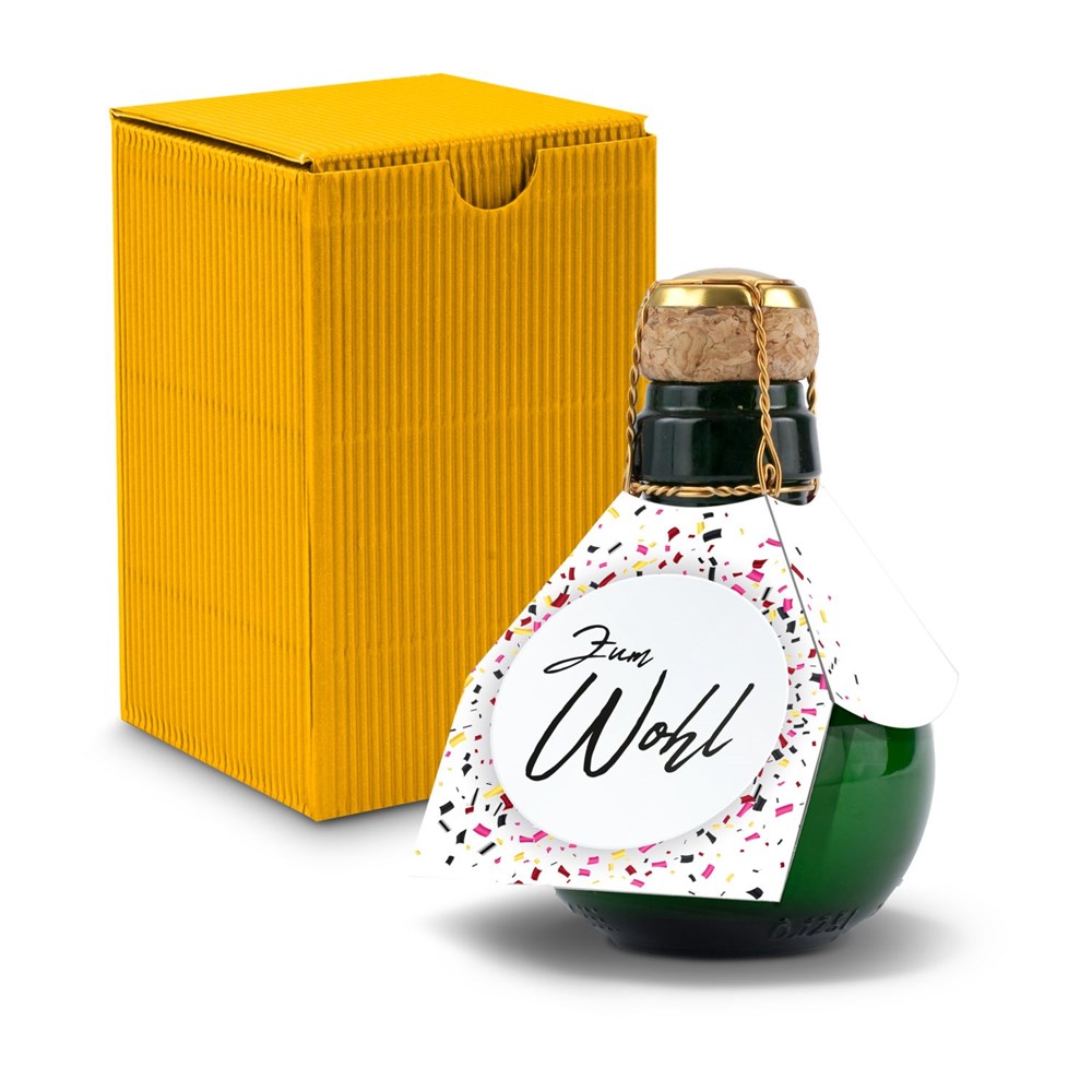 Kleinste Sektflasche der Welt! Zum Wohl — Inklusive Geschenkkarton, 125 ml