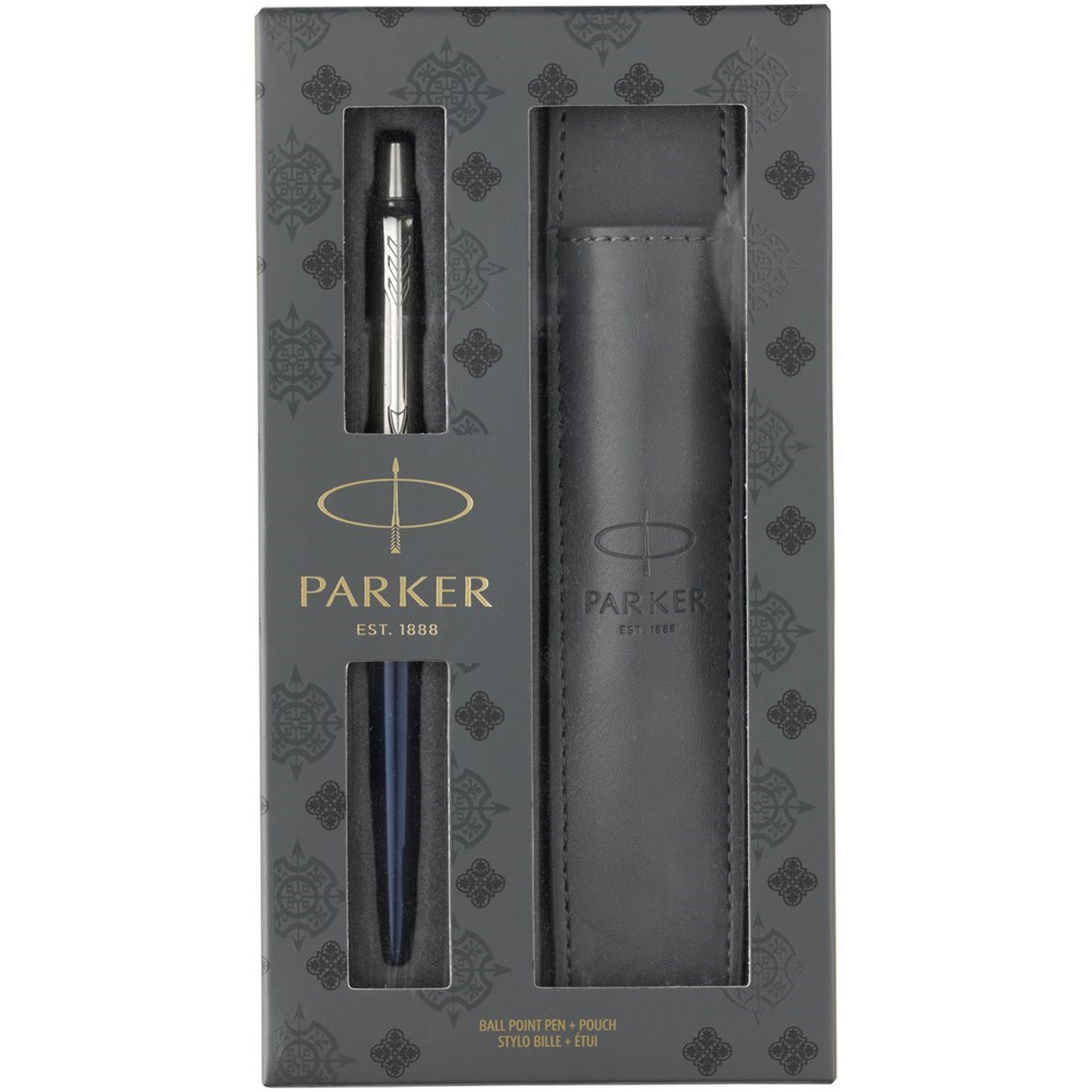 Parker Jotter in Königsblau als Geschenkset mit Stift und Hülle