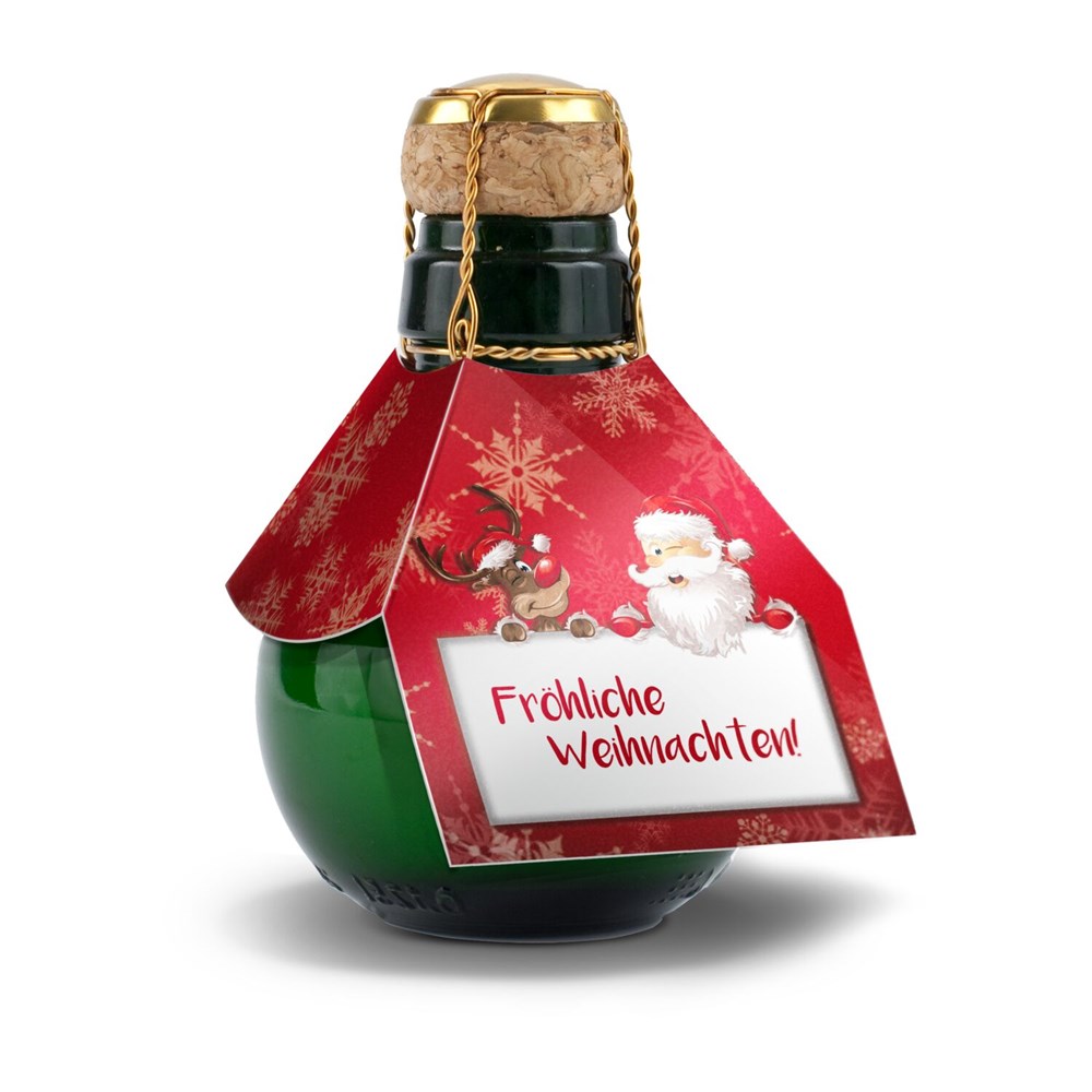 Kleinste Sektflasche der Welt! Fröhliche Weihnachten - Ohne Geschenkkarton, 125 ml